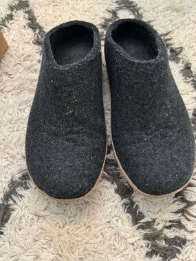 Men's Black Wool Slip-On Loafers